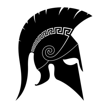 Naklejka Spartan helmet black