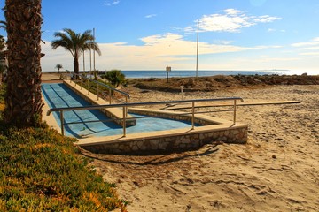 Beach with access for disabled people