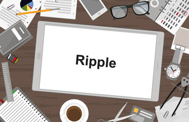 Schreibtisch mit Tablet - App - Ripple