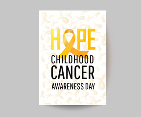 Banner for childhood cancer awareness day 