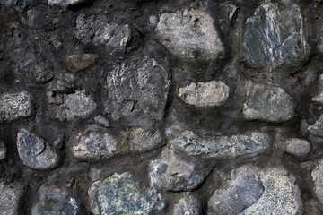 wall of stones and cement