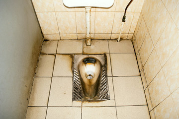 Dirty public toilet
