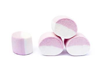 Marshmallow sweet isolated on white background