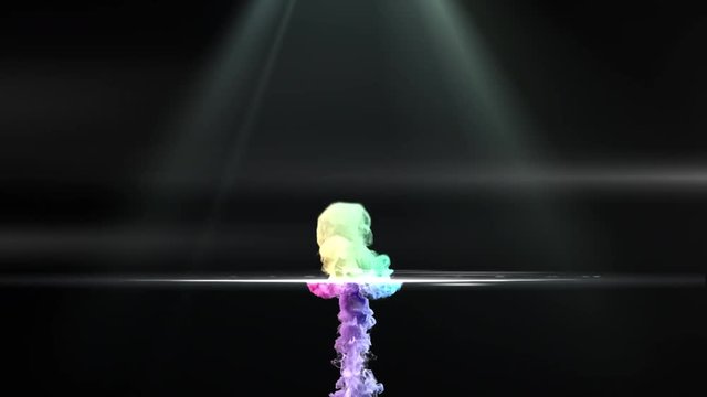 Magical colored smoke explosion animation. logo revealer.
