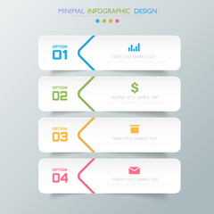 Business  infographic  template  the concept is circle option step with  full color icon can be used for diagram  info graph  chart  business presentation or web , Vector design element  illustration