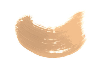 Smear of foundation lotion made with brush on white background. Vector Illustration