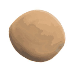 Smear of foundation lotion made with brush on white background. Vector Illustration