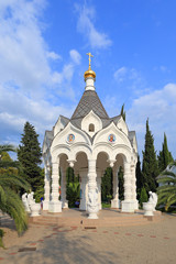 Watershed rotunda on the territory of the Cathedral of St. Michael the Archangel. The city of Sochi, Krasnodar Krai