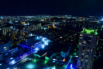 Fototapeta na wymiar 福岡市の夜景　Japan Hukuoka Night View