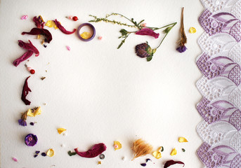 .flower frame, a place for a message, a favorite's inscription