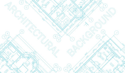 Modern architectural background.  Suburban house. Vector blueprint.