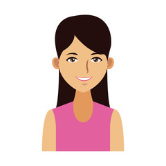 Beautiful woman cartoon icon vector illustration graphic design