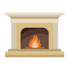 Chimney with bonfire icon vector illustration graphic design