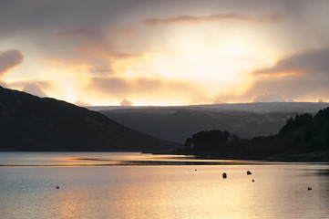 Sunset over Sunart / Sunset over Loch Sunart, Ardnamurchan, Lochaber, Scotland.28 December 2017.
