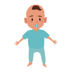 Cute baby cartoon icon vector illustration graphic design
