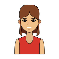 Beautiful woman cartoon icon vector illustration graphic design