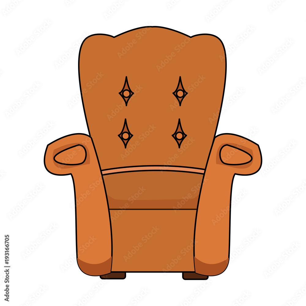 Wall mural armchair furniture isolated icon vector illustration graphic design