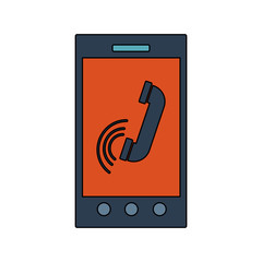 Mobile smartphone technology icon vector illustration graphic design