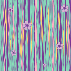seamless spring wave hair pattern background
