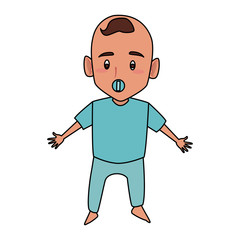 Cute baby cartoon icon vector illustration graphic design