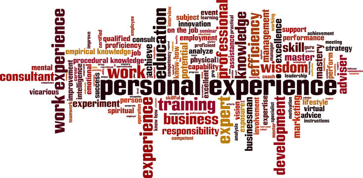 Personal Experience Word Cloud