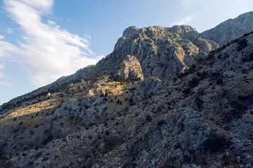 Fototapeta na wymiar mountain rock in Montenegro Kotor