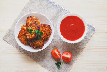 Delicious vegetarian cutlets. Lean cuisine during Ramadan.
