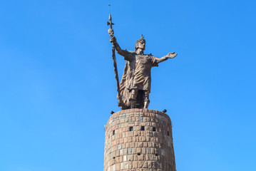 Inca Pachacutec monument, Cuzco, Peru