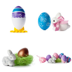 easter eggs isolated on white