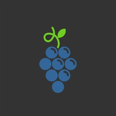 Grape flat vector icon