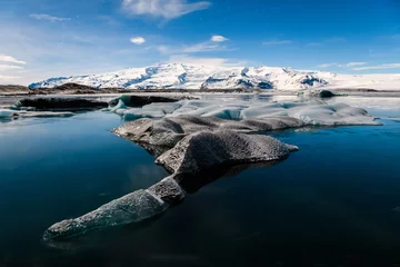 Papier Peint photo Glaciers Paysage de lagune glaciaire de Jokulsarlon, Islande