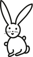 Frohe Ostern, süßer Osterhase, Ostergrüße, Grußkarte