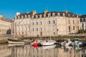 Deurstickers Houses and boats in the port of Vannes, beautiful city in Brittany    © Pascale Gueret
