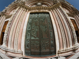 Main door of Siena Cathedral, Italy