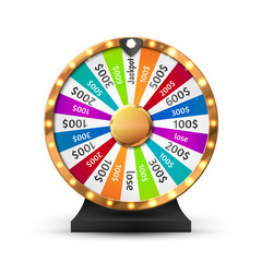 Fortune wheel vector background. Online casino concept. Lucky roulette vector