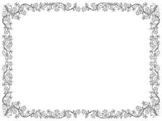 Ornamental floral frame