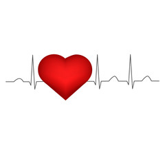 Health. A heart. Cardiogram. 