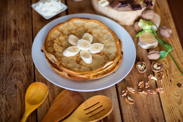 breakfast pancakes and coffee