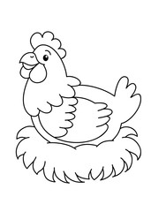 Coloring book with farm animal vector