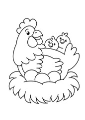 Coloring book with farm animal vector © maria treter