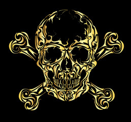 Skull and bones warning sign.