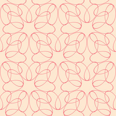 Red and beige geometric seamless pattern