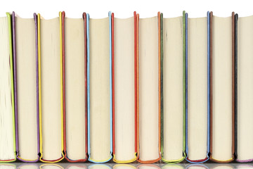 row of books