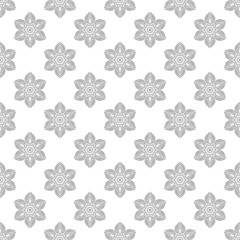 Gray seamless pattern on white background