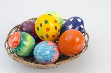 Easter eggs and background