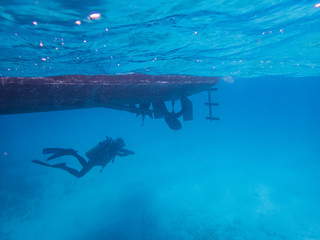  Fixing the boat  Curacao Views