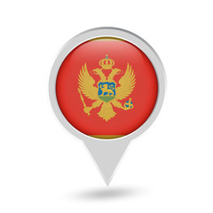 Montenegro Flag Round Pin Icon
