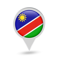 Namibia Flag Round Pin Icon