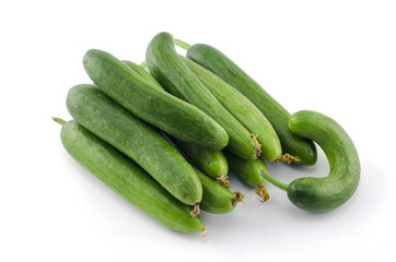 fresh cucumbers isolated on white