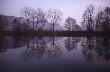 Fototapeta na wymiar Sunrise Mirror Lake 2